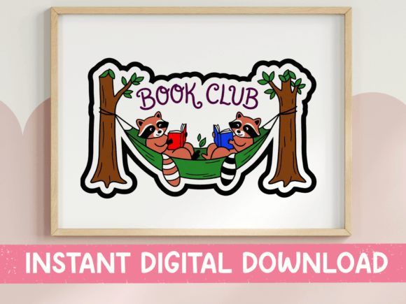 Book Club Raccoon Hammock Reading SVG Review