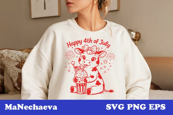 Cute 4th of July Animal Cow SVG Review