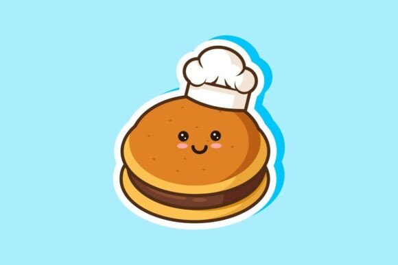 Cute Chef Pancake Kawaii Sticker Embroidery Review
