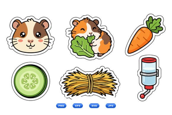 Cute Guinea Pig SVG Clipart Kit Review