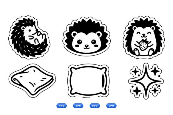 Cute Hedgehog Sticker Set: A Designer’s Embroidery Review