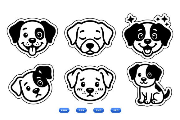 Cute Puppy Sticker Clipart Set Review
