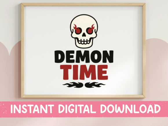 Demon Time Skull Flames SVG Review