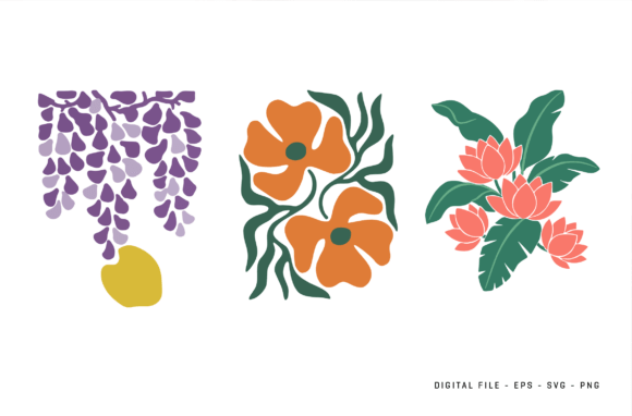 Modern Aesthetic Floral Svg Bundle