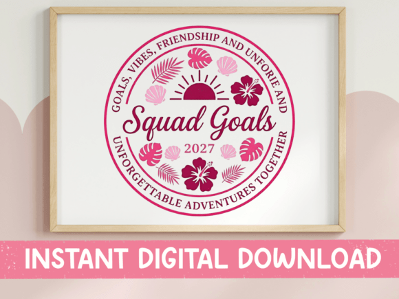 Squad Goals 2027 Floral Tropical SVG PNG Review
