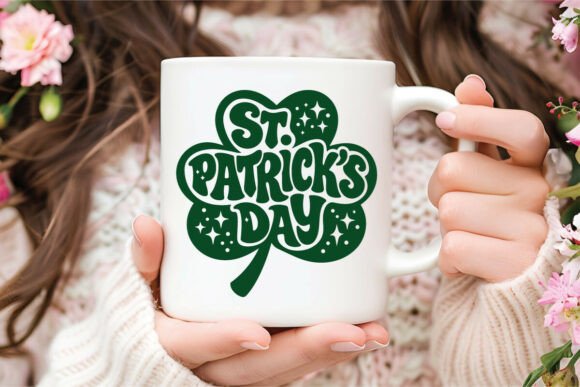 St Patricks Day Shamrock Retro SVG PNG