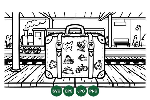 Travel Sticker Suitcase Vector Art Review