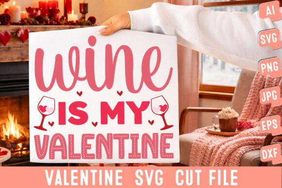 Wine is My Valentine SVG Cut File Review